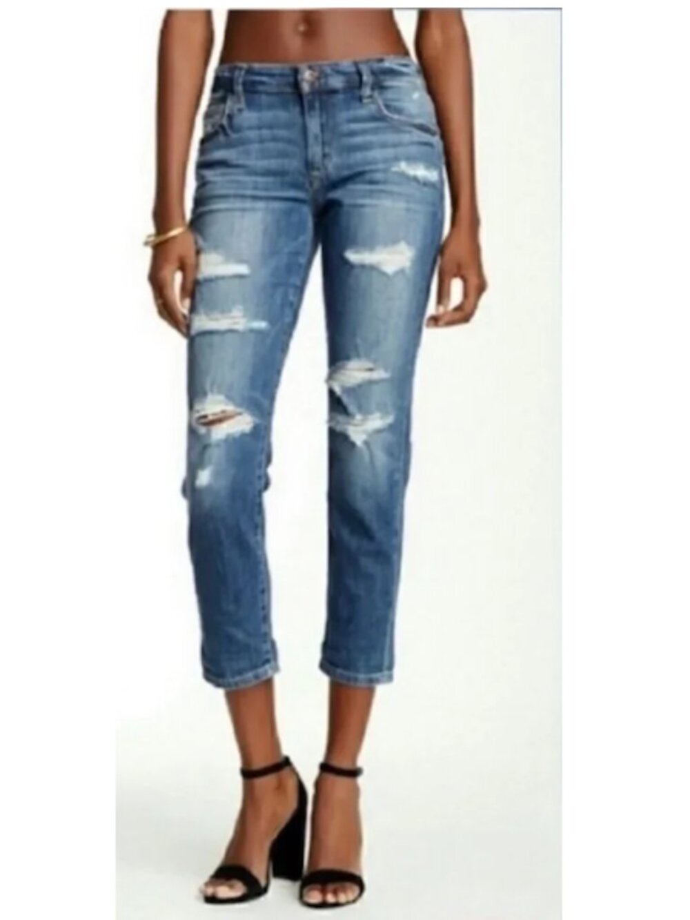 Joe's Jeans - Boyfriend Slim Crop - Distressed - Classic Blue Wash - Size 26